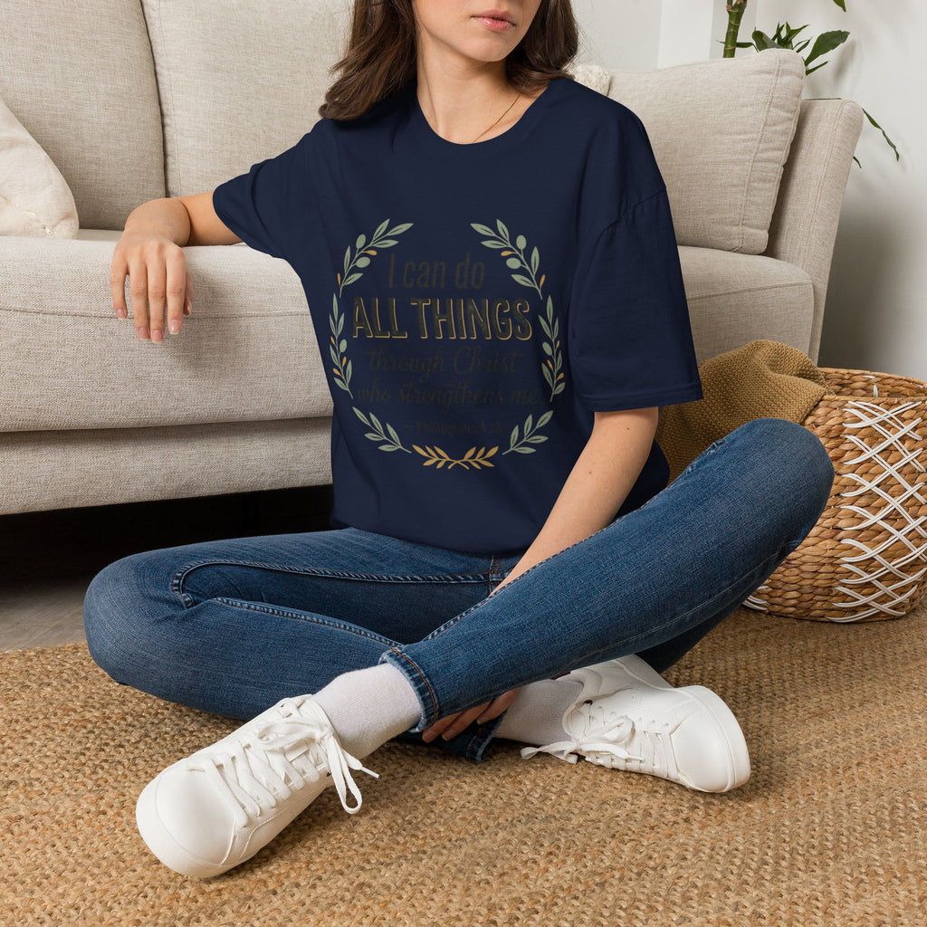 Bible Verses Inspired Tee Shirt — Inspirational Faith Tee with Scripture Text