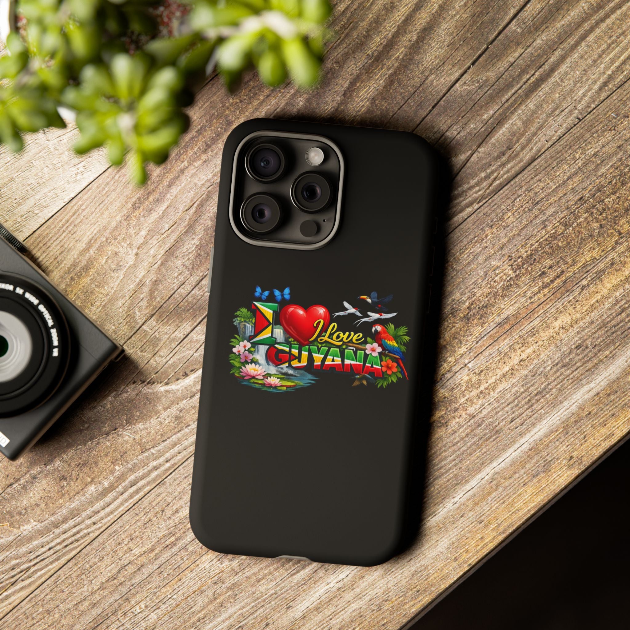 Phone case I Love Guyana Phone Case — Tough Protective Tropical Flag Design