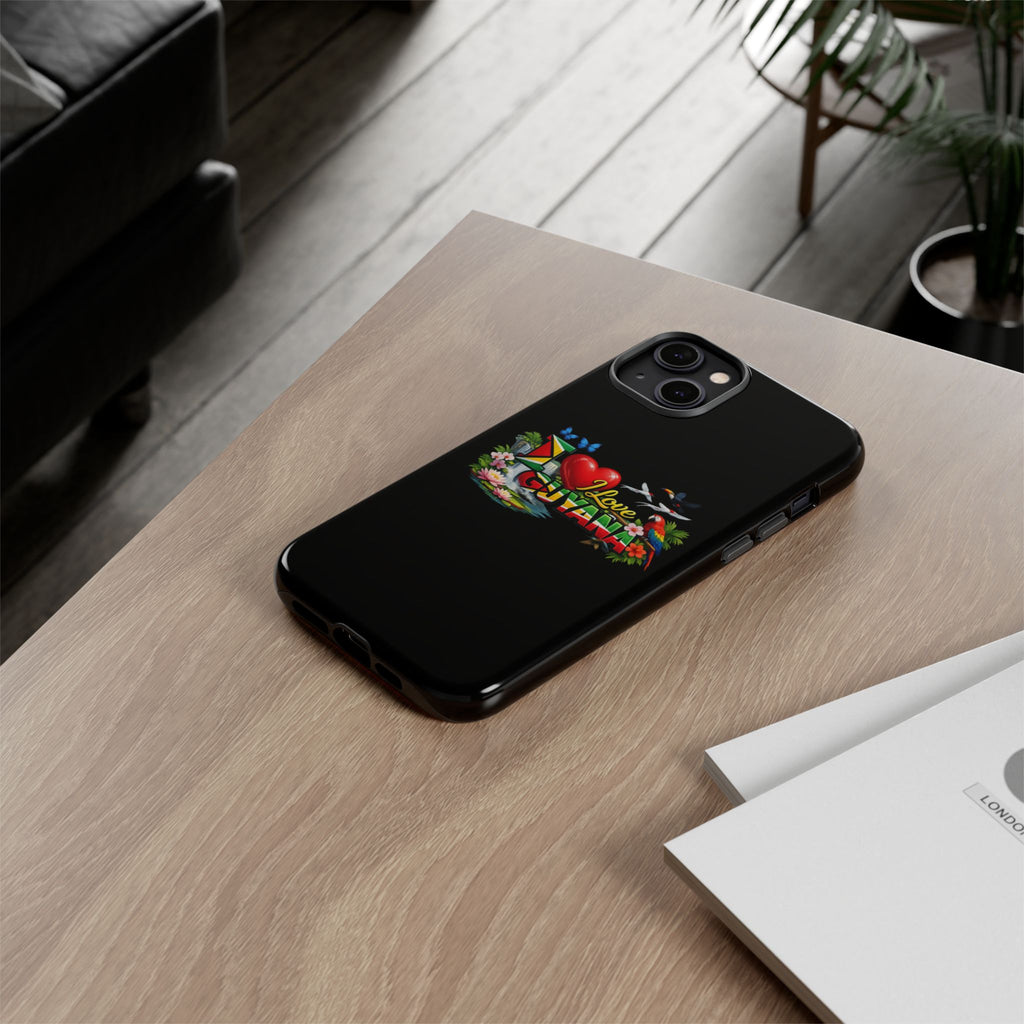 Phone case I Love Guyana Phone Case — Tough Protective Tropical Flag Design