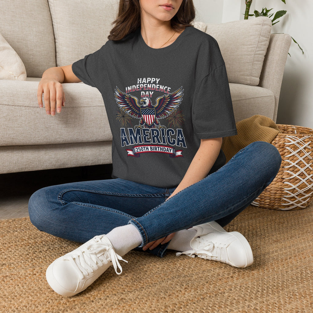 4th of July Independence Day Tee Eagle T-Shirt — "Happy Independence Day" USA Patriotic Tee
