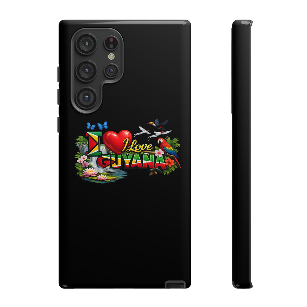 Phone case I Love Guyana Phone Case — Tough Protective Tropical Flag Design