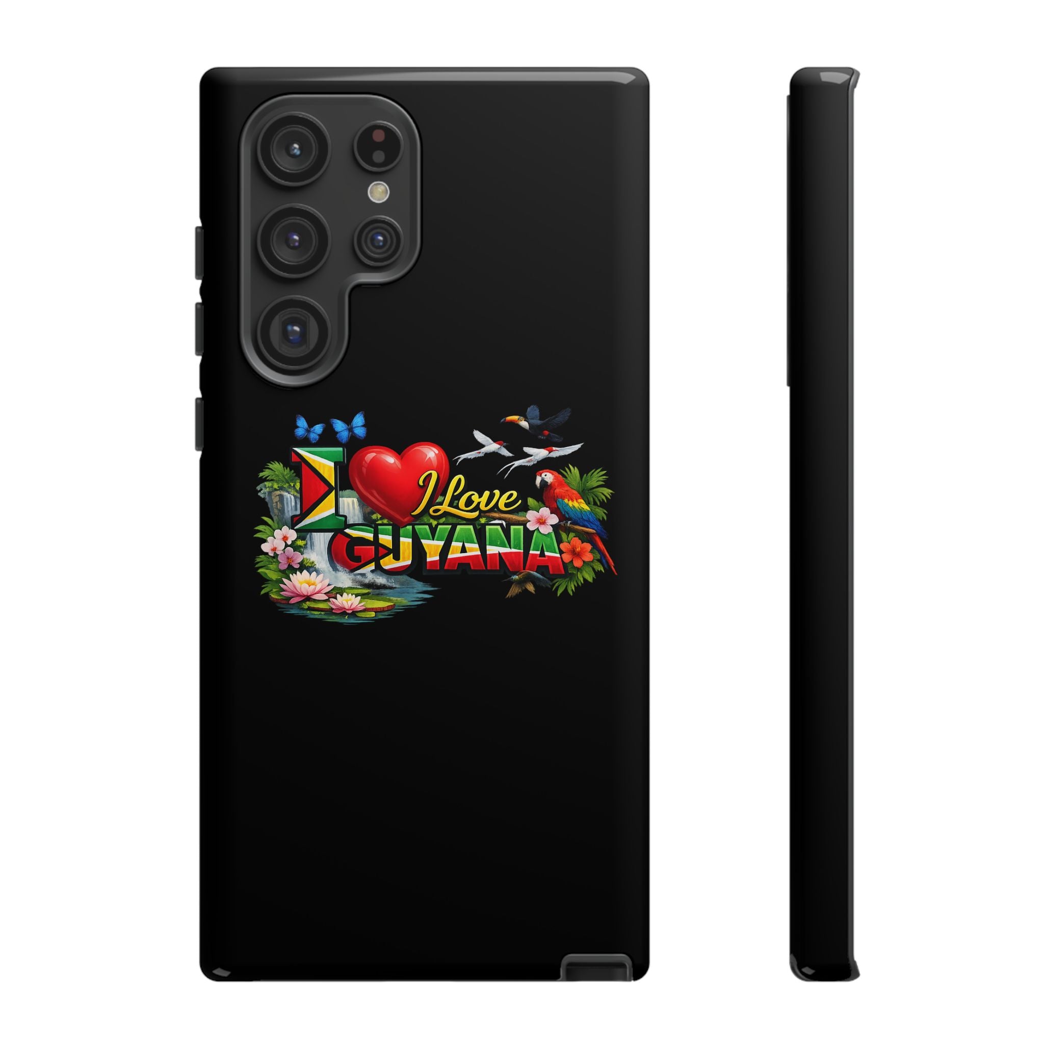 Phone case I Love Guyana Phone Case — Tough Protective Tropical Flag Design
