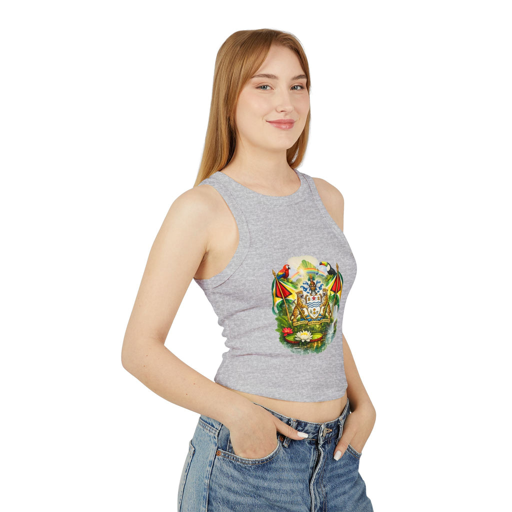 Tank Top — Tropical Crest Graphic Crop Tank