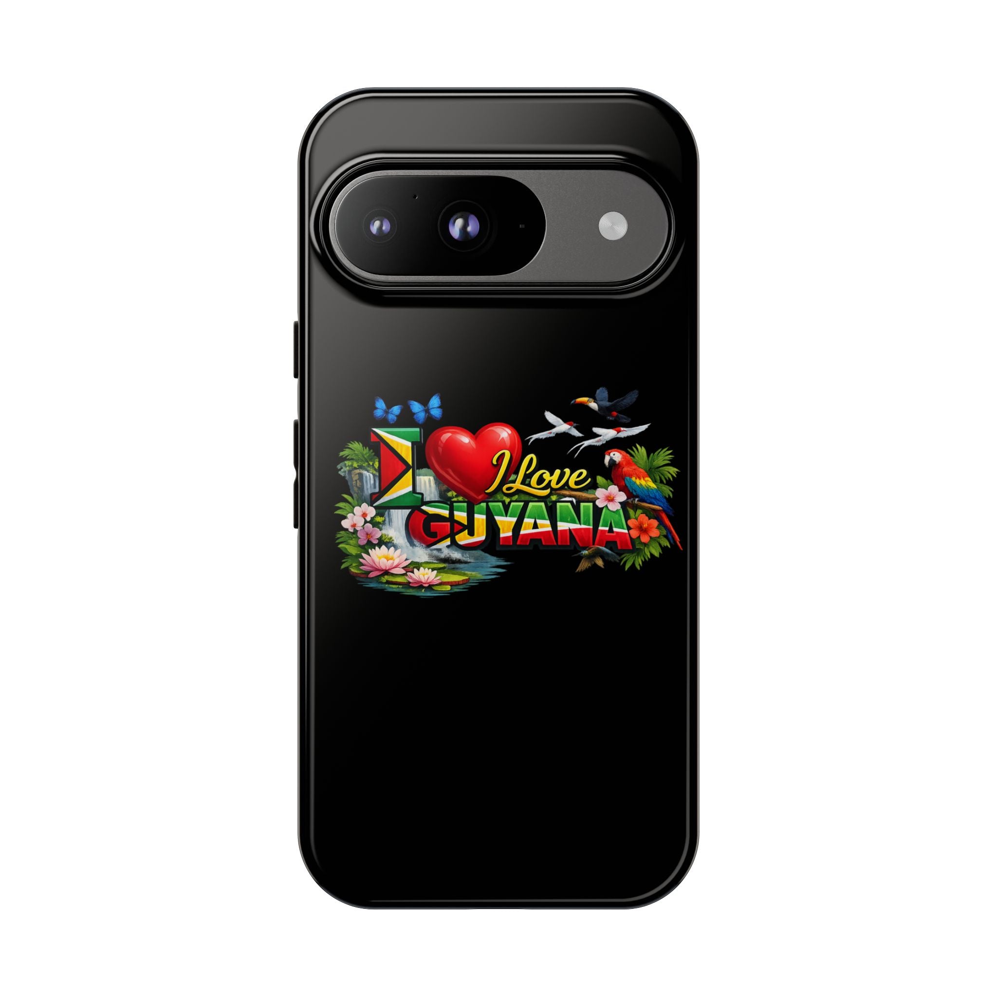Phone case I Love Guyana Phone Case — Tough Protective Tropical Flag Design