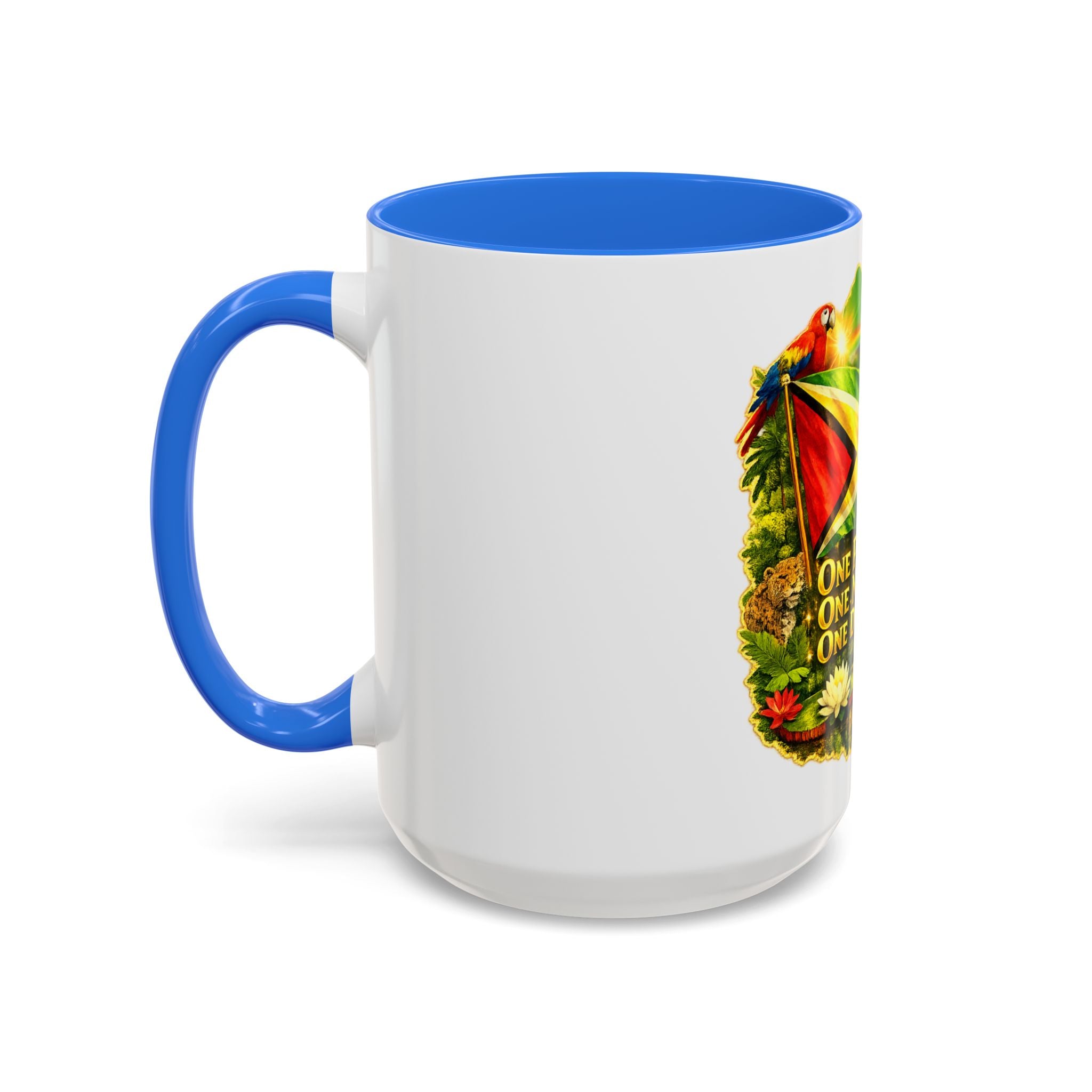 Coffee Mug souvenir that represents Guyana – "One People, One Nation, One Destiny" 11oz/15oz