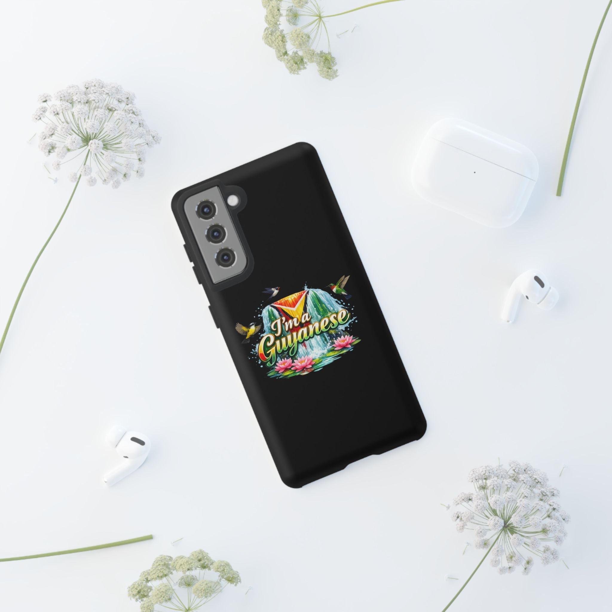 I'm a Guyanese Tough Phone Case — Tropical Waterfall Design, Guyana Pride Gift