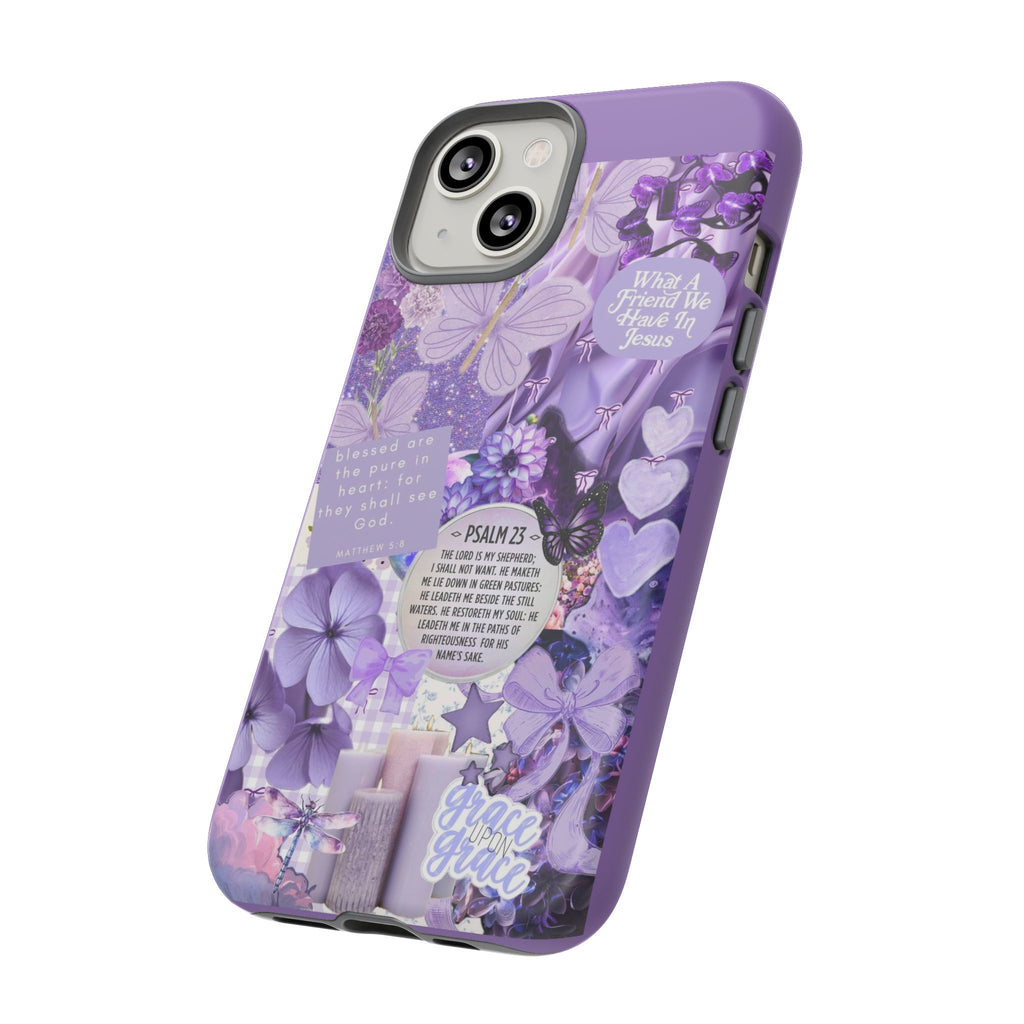 Bible Verse phone case - His Love Never Fails Psalm Phone Case — Floral Christian Scripture iPhone Cover