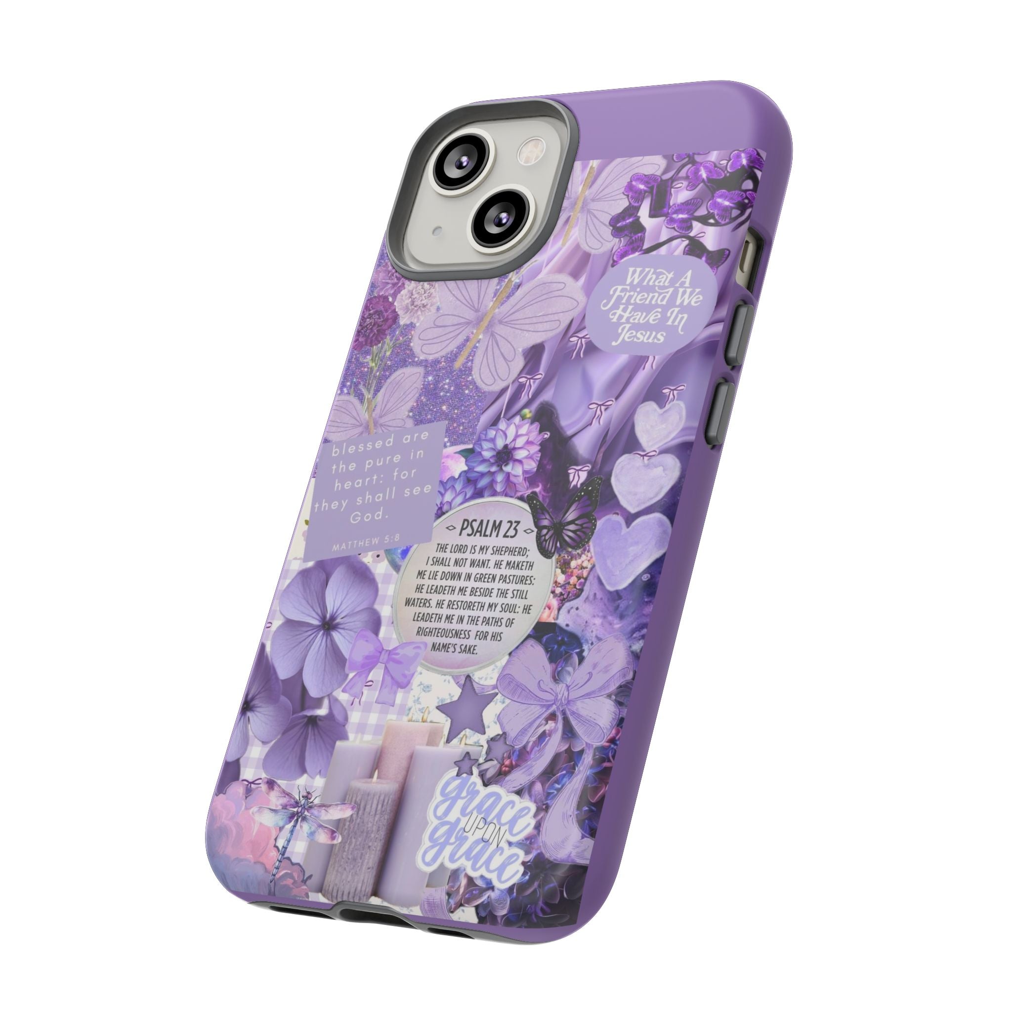 Bible Verse phone case - His Love Never Fails Psalm Phone Case — Floral Christian Scripture iPhone Cover