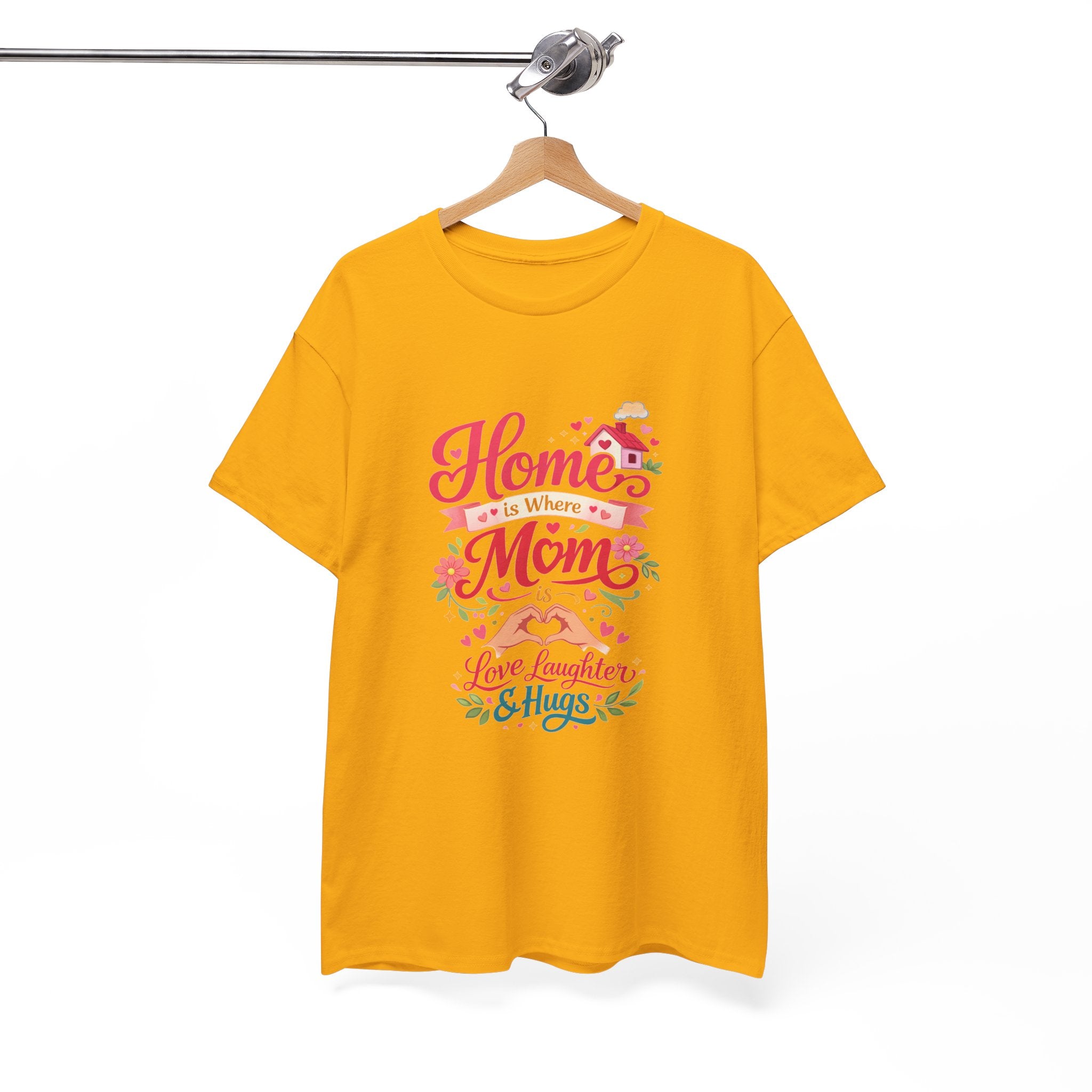 Mom Home T‑Shirt — “Home Is Where Mom Is” Floral Mother’s Day Tee