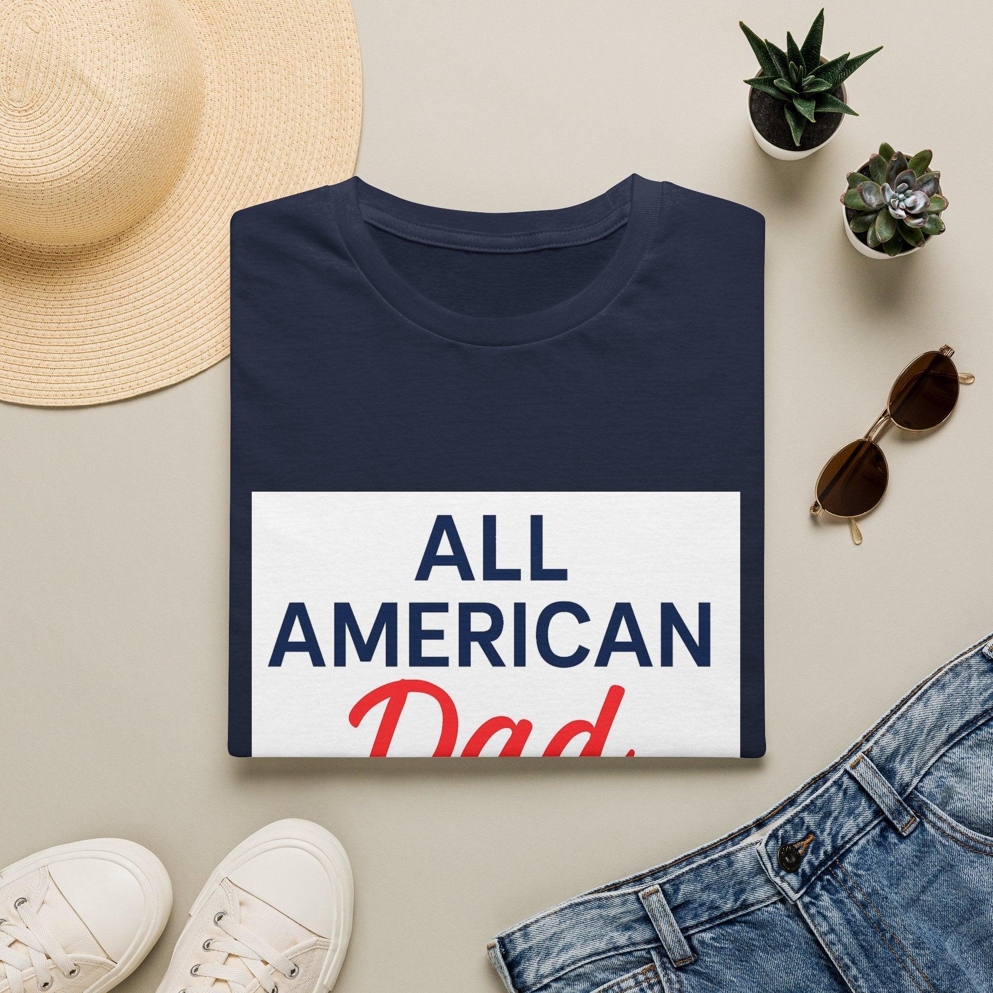 All American Dad T-Shirt — Patriotic Father's Day Tee