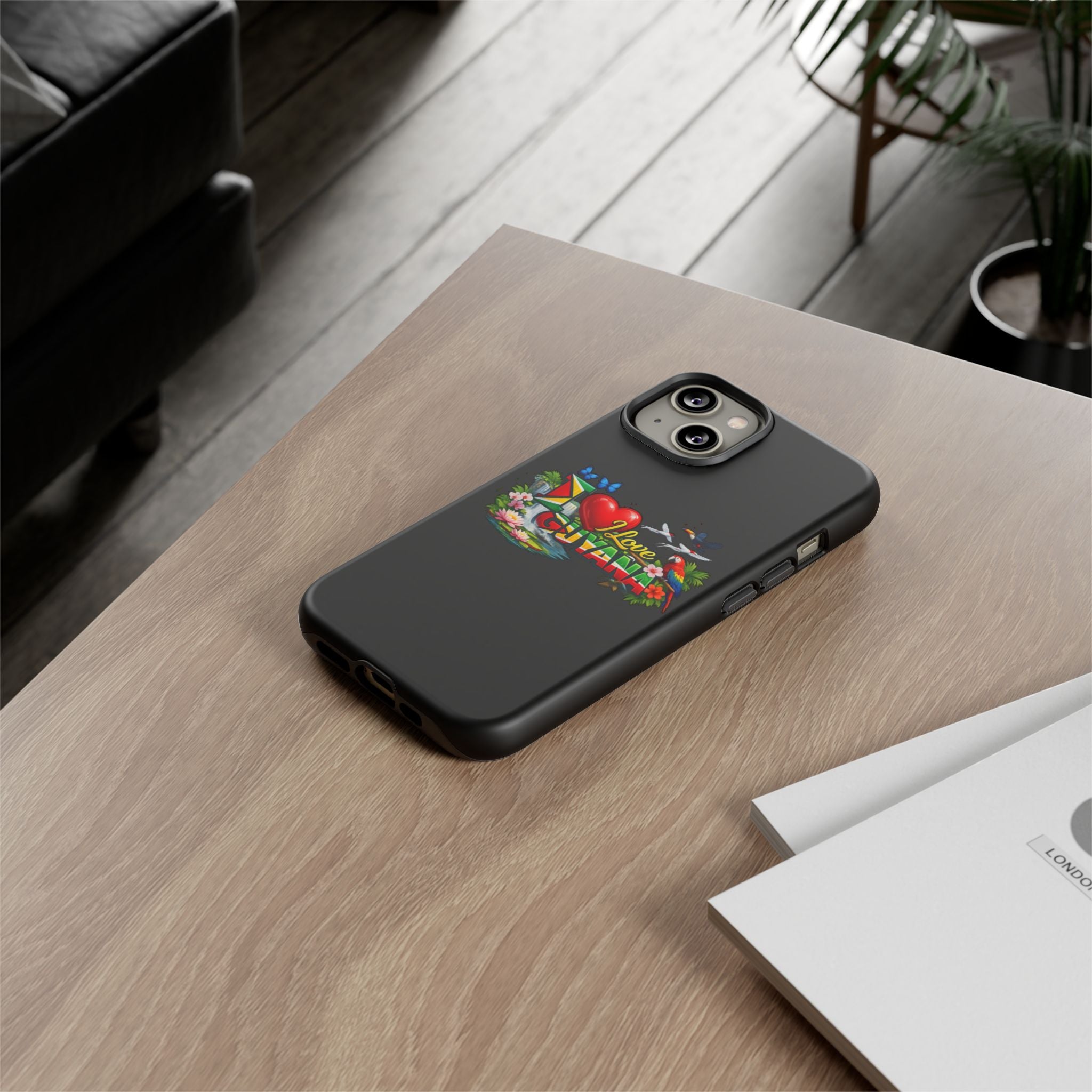 Phone case I Love Guyana Phone Case — Tough Protective Tropical Flag Design