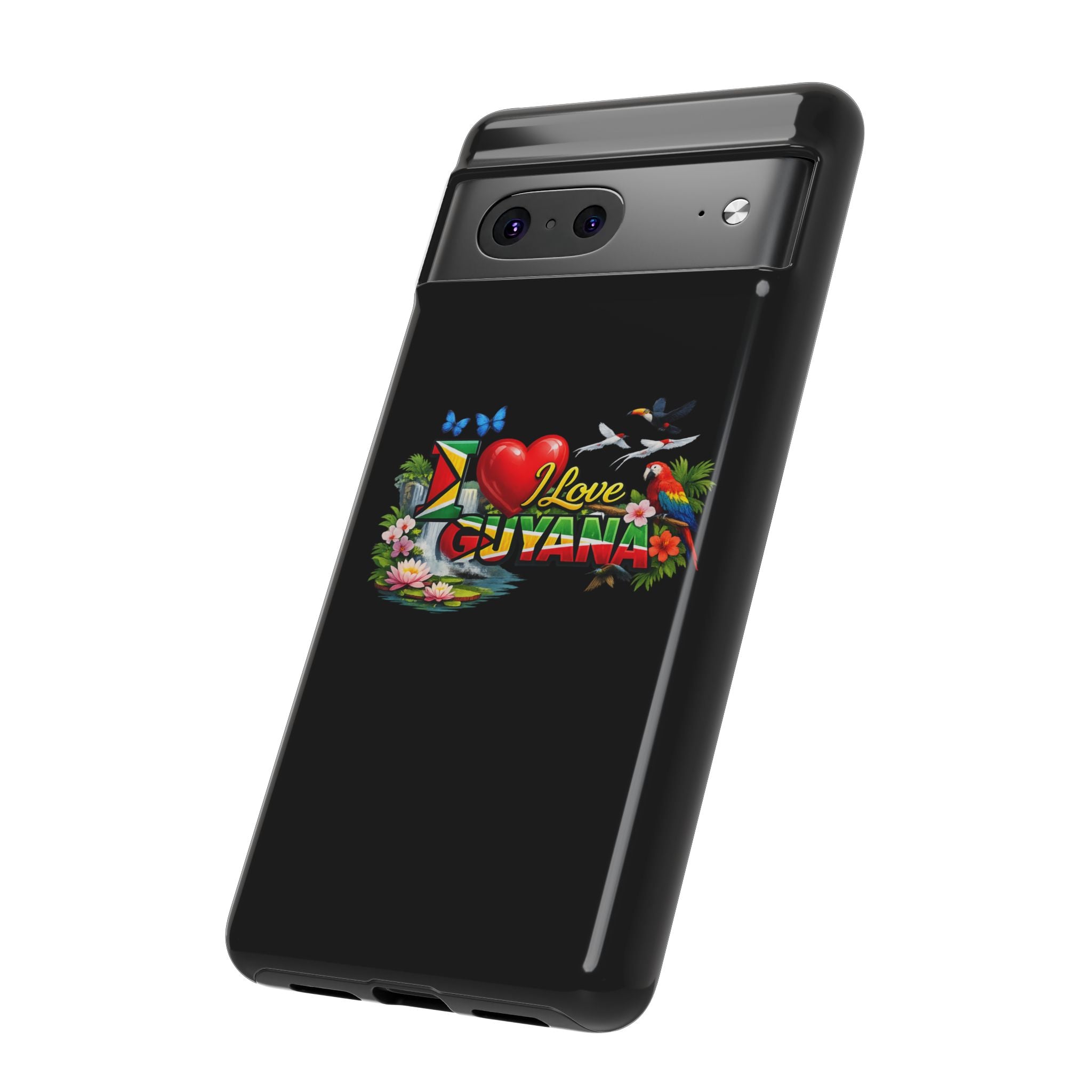 Phone case I Love Guyana Phone Case — Tough Protective Tropical Flag Design