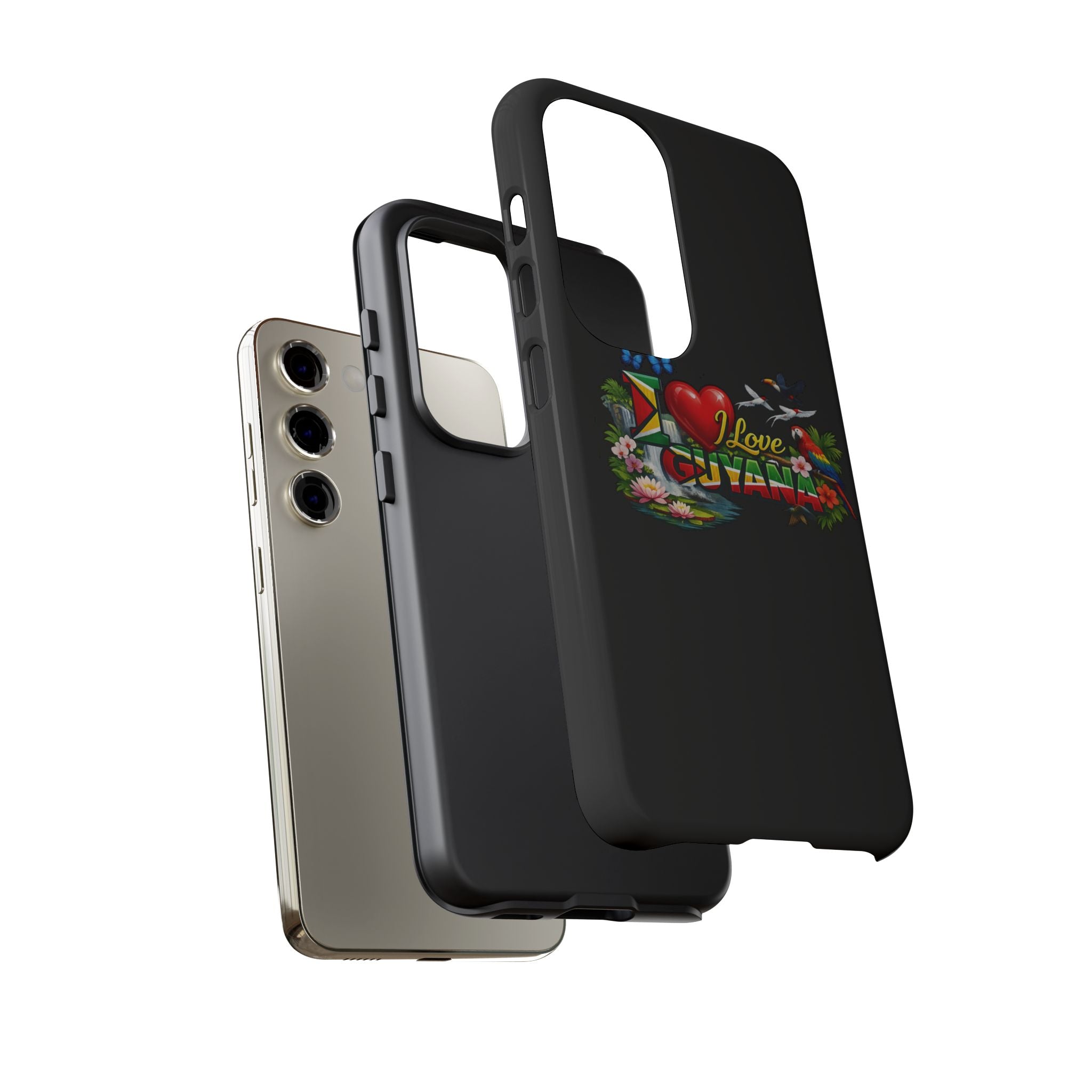 Phone case I Love Guyana Phone Case — Tough Protective Tropical Flag Design