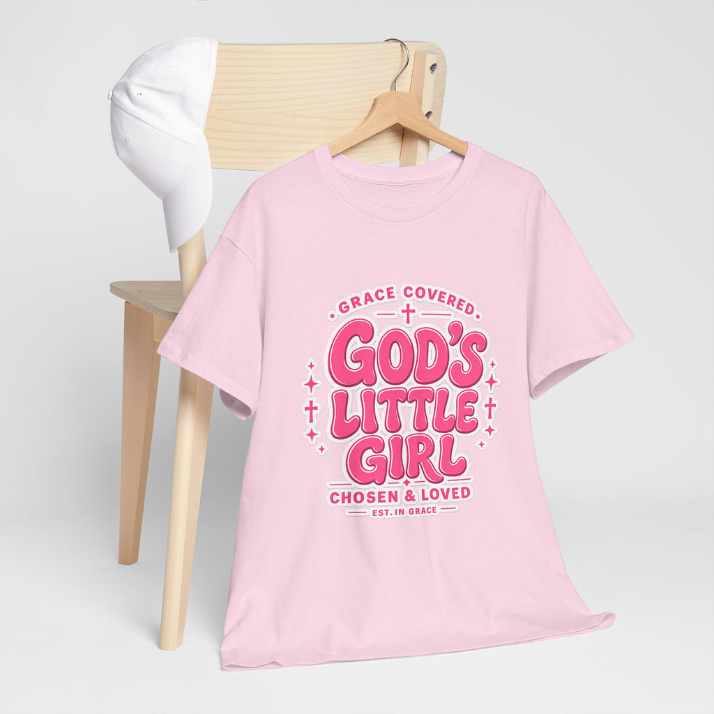 Faith T-Shirt God's Little Girl T-Shirt — Pink Faith Graphic Tee for Girls