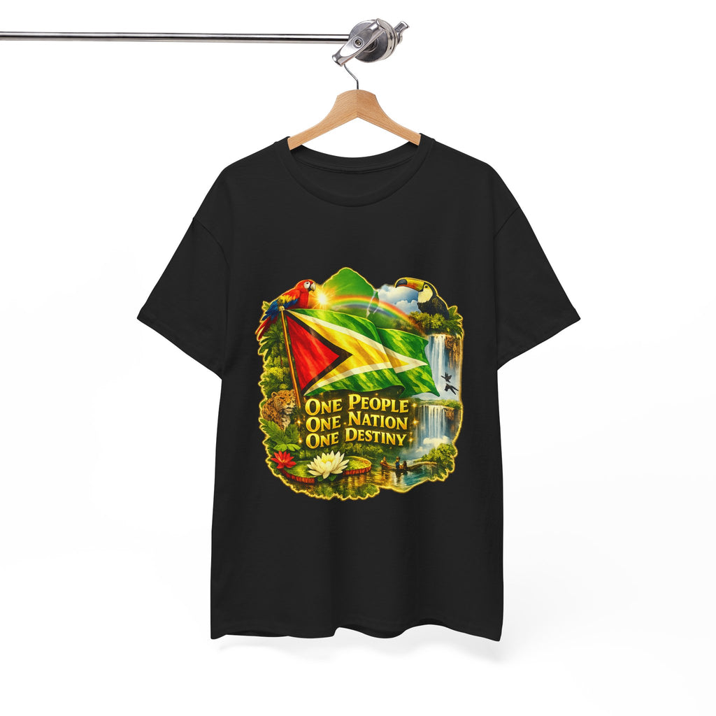 Guyana Flag T-Shirt  unisex – "One People, One Nation, One Destiny" Patriotic Tee