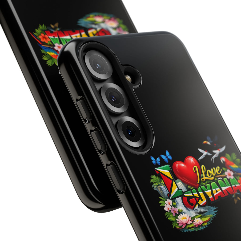 Phone case I Love Guyana Phone Case — Tough Protective Tropical Flag Design