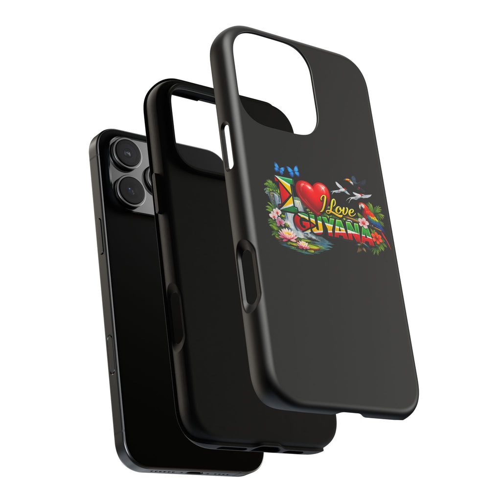 Phone case I Love Guyana Phone Case — Tough Protective Tropical Flag Design