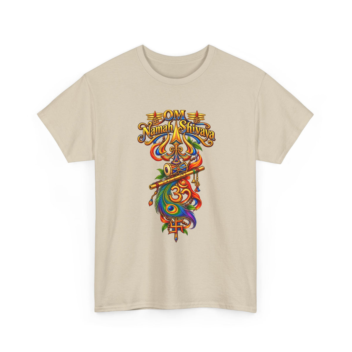 Shiva Trident Om Tee — Colorful Hindu Spiritual Yoga T-Shirt