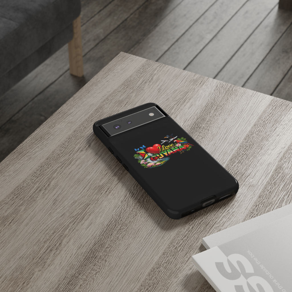 Phone case I Love Guyana Phone Case — Tough Protective Tropical Flag Design