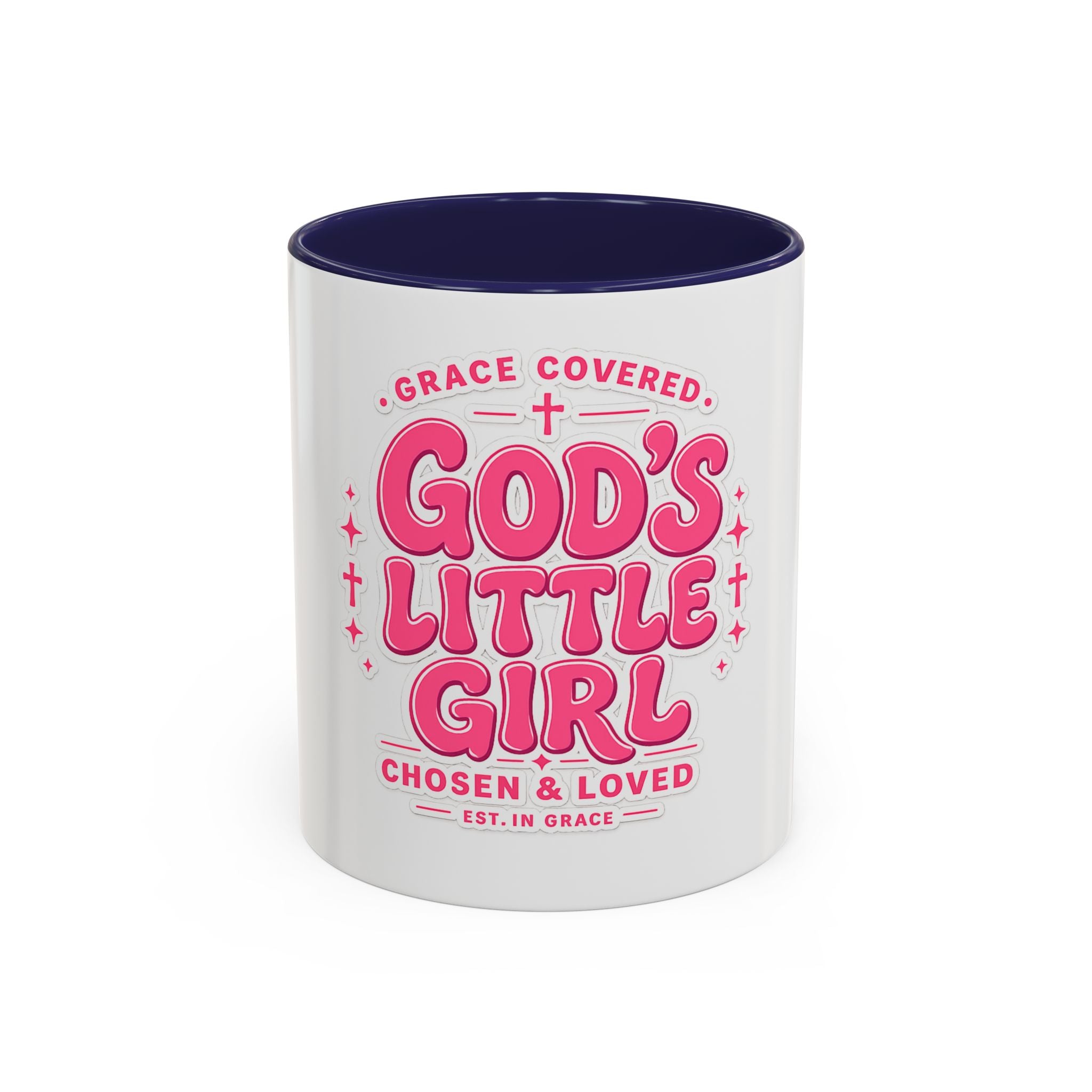 Coffee Mugs Faith/ Inspiration mugs God's Little Girl Accent Coffee Mug – Faith-based Pink Christian Gift (11/15oz)