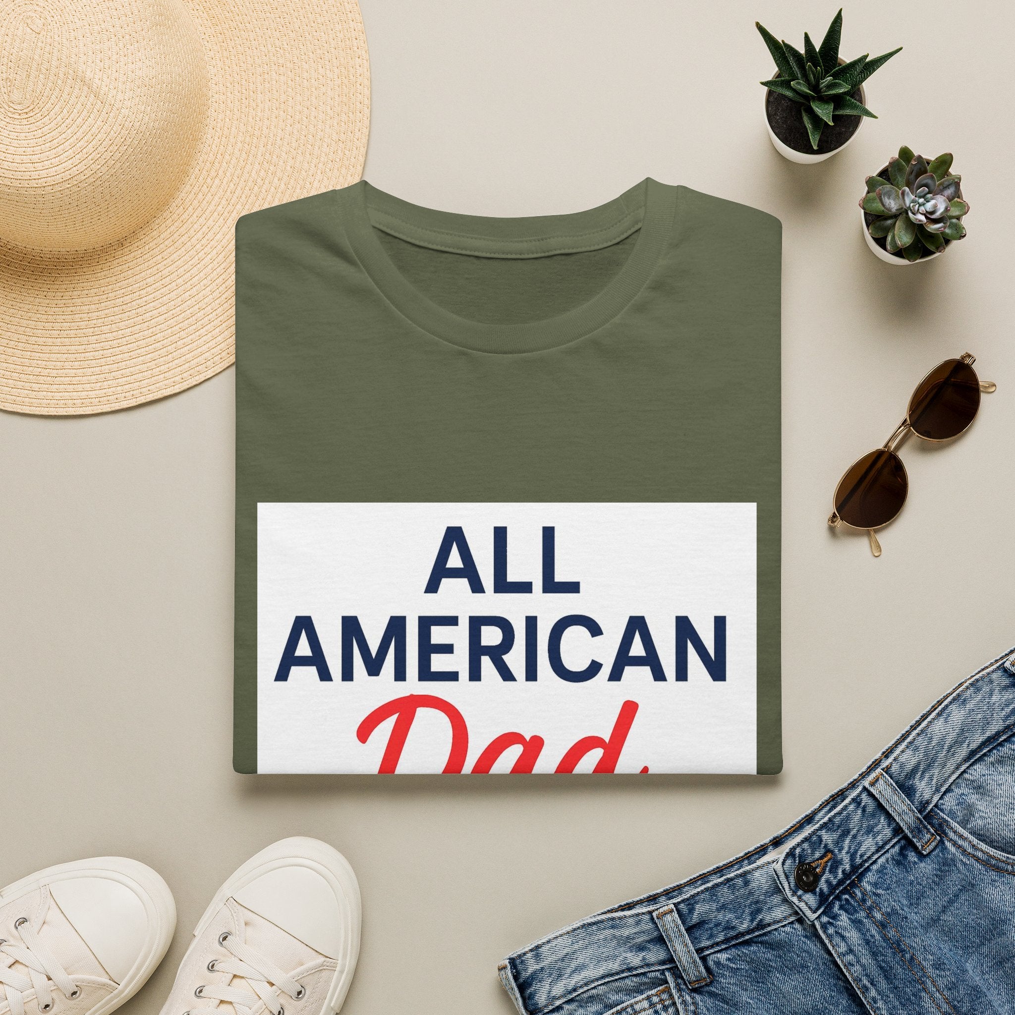 All American Dad T-Shirt — Patriotic Father's Day Tee