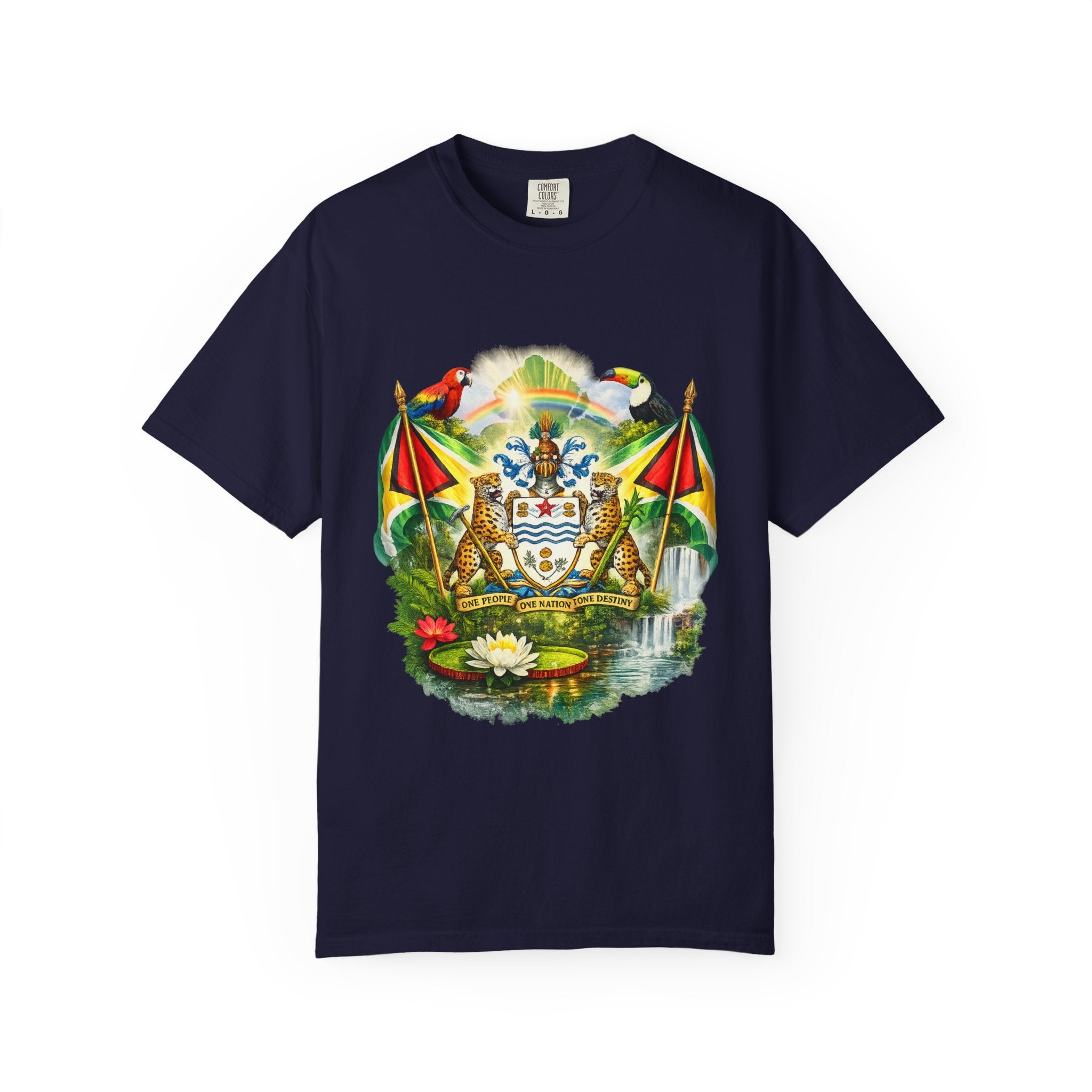 Guyana Coat of Arms T-Shirt  Men’s / Unisex T- Shirts — Guyanese National Emblem Tee