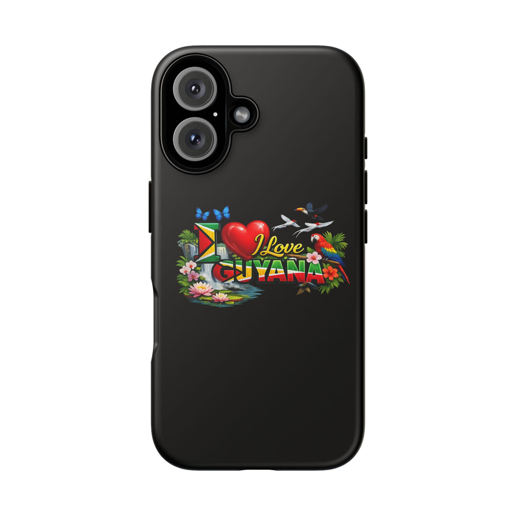 Phone case I Love Guyana Phone Case — Tough Protective Tropical Flag Design