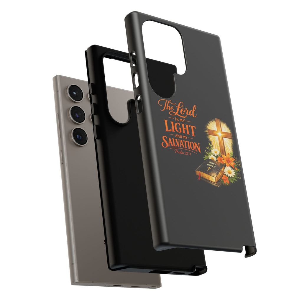Christian Phone Case — "The Lord Is My Light and My Salvation" Bible Verse Design