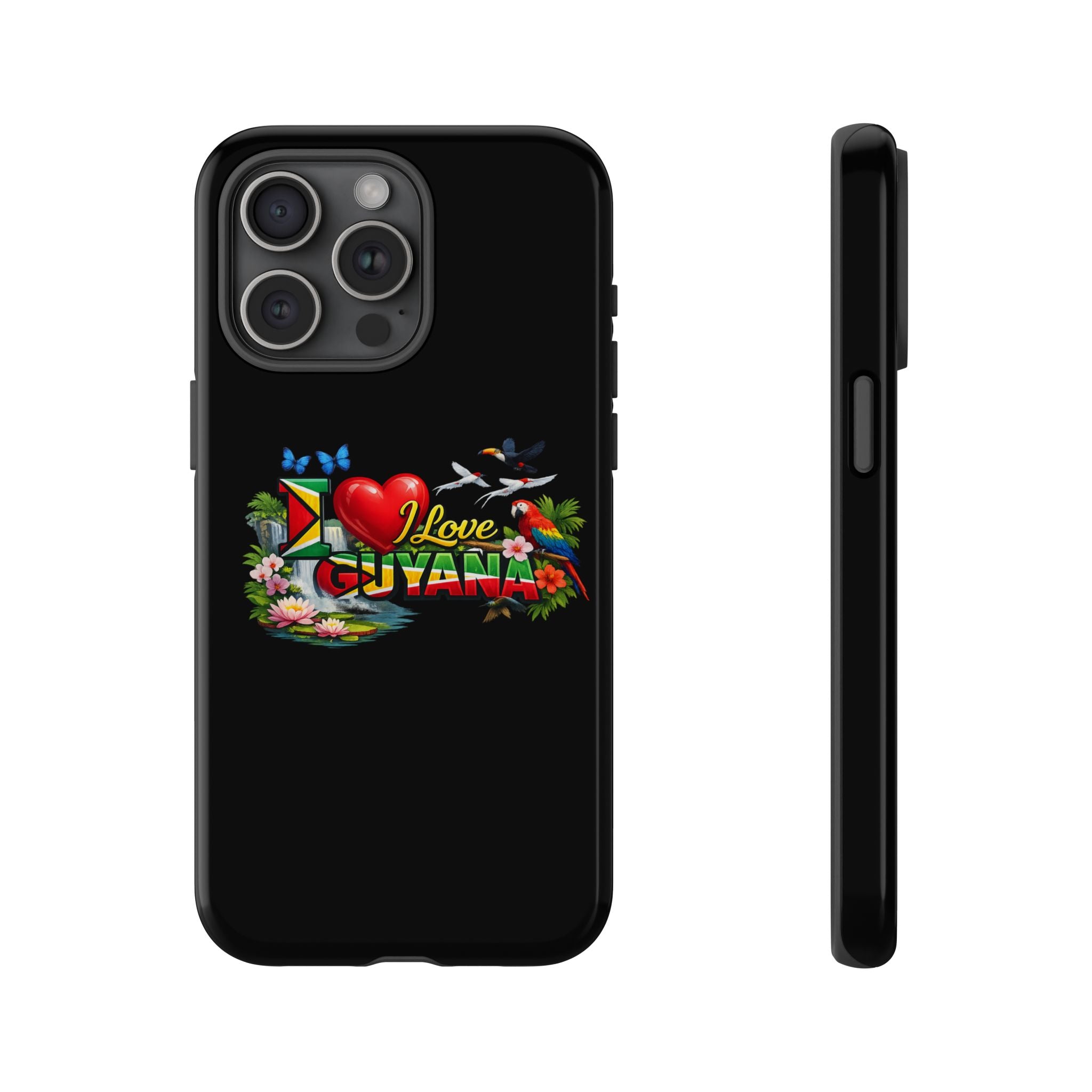 Phone case I Love Guyana Phone Case — Tough Protective Tropical Flag Design