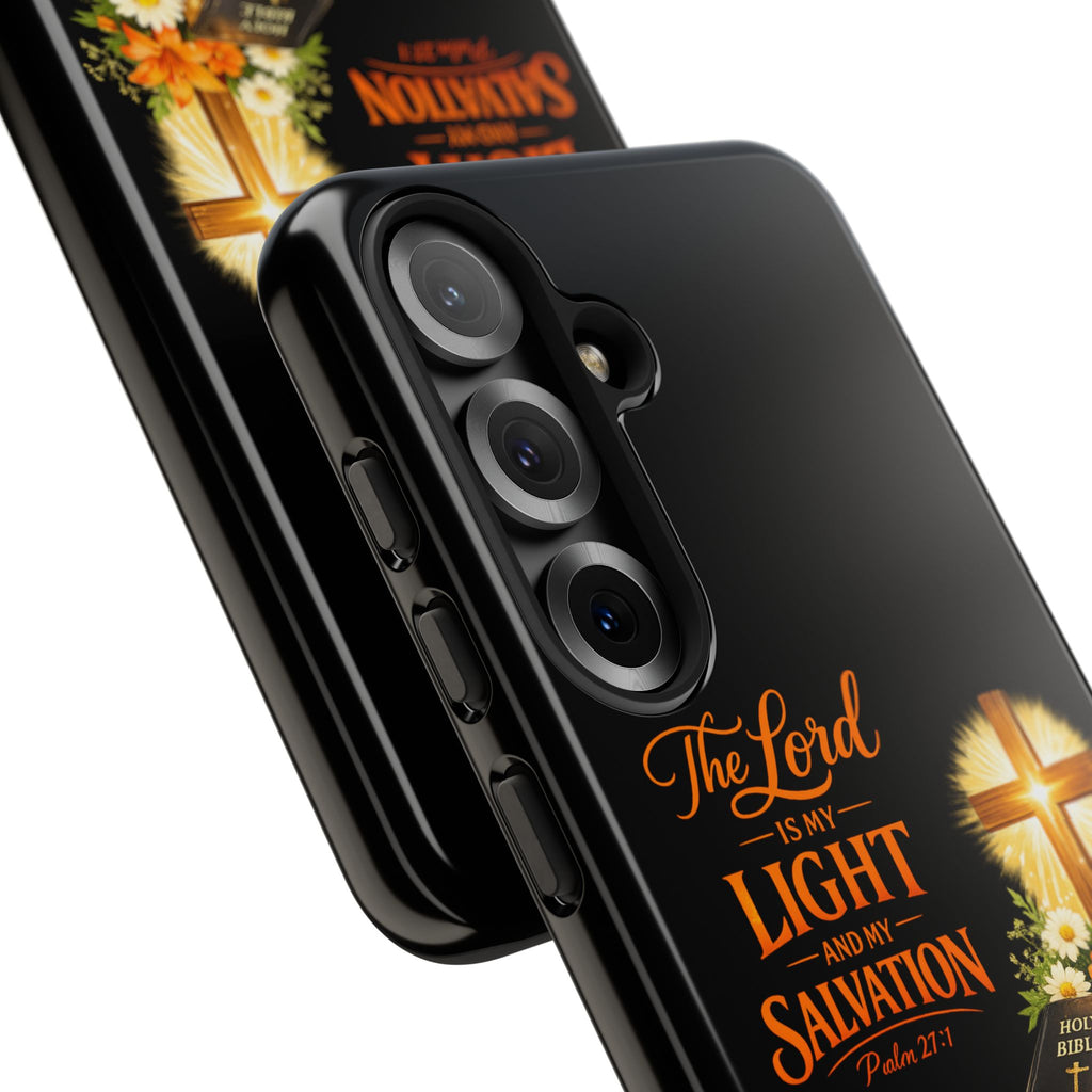 Christian Phone Case — "The Lord Is My Light and My Salvation" Bible Verse Design