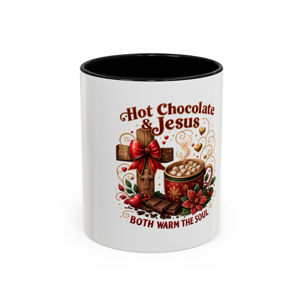 Hot Chocolate & Jesus Mug — "Both Warm the Soul" Accent Coffee Mug