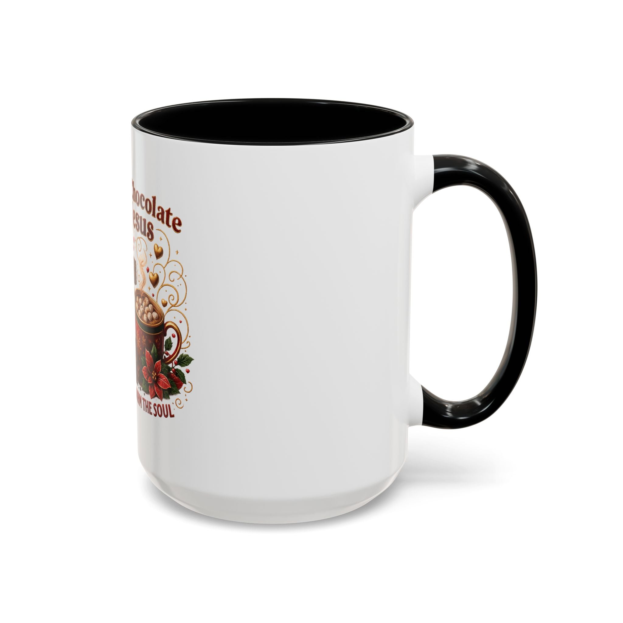 Hot Chocolate & Jesus Mug — "Both Warm the Soul" Accent Coffee Mug