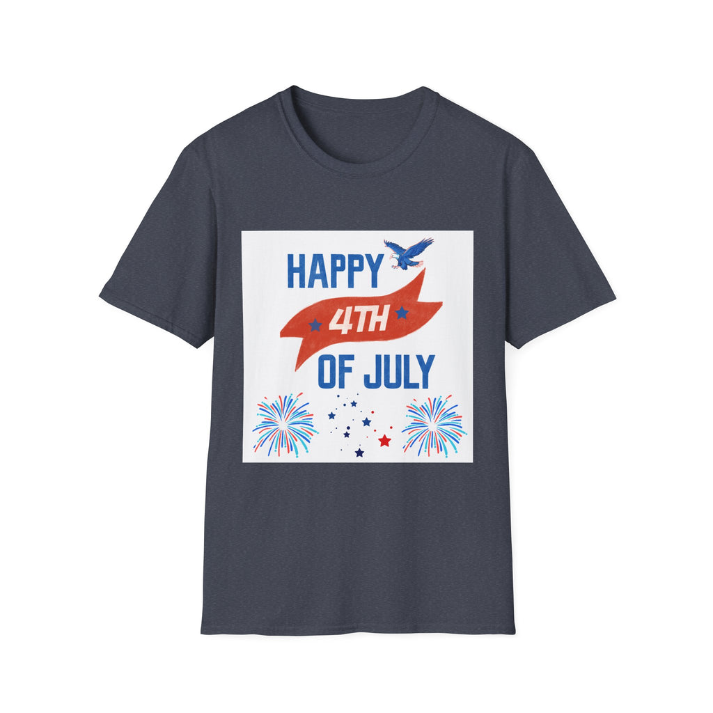 Happy 4th of July Eagle T-Shirt | Patriotic Fireworks Tee