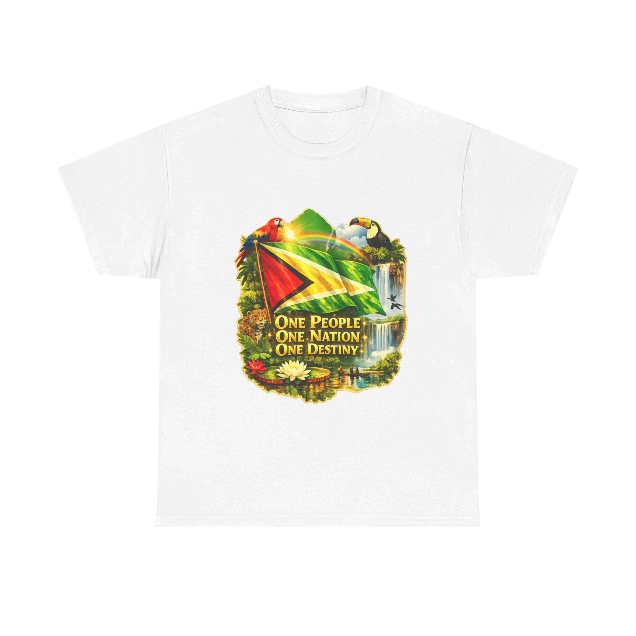 Guyana Flag T-Shirt  unisex – "One People, One Nation, One Destiny" Patriotic Tee