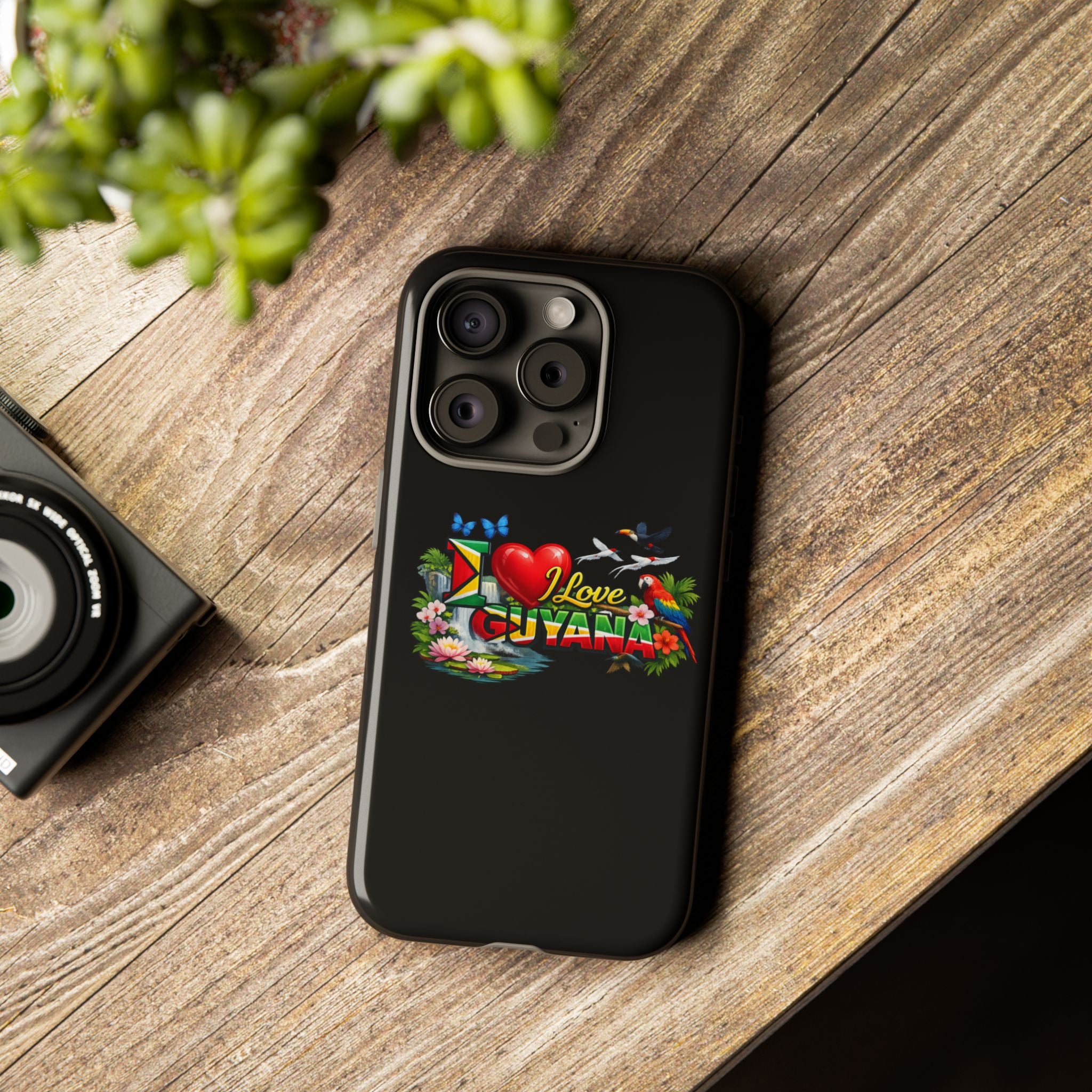 Phone case I Love Guyana Phone Case — Tough Protective Tropical Flag Design