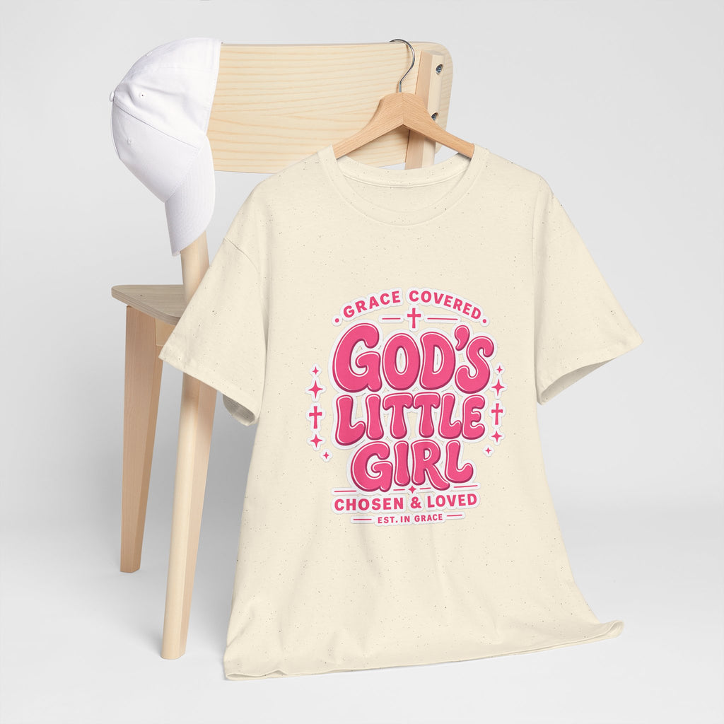 Faith T-Shirt God's Little Girl T-Shirt — Pink Faith Graphic Tee for Girls