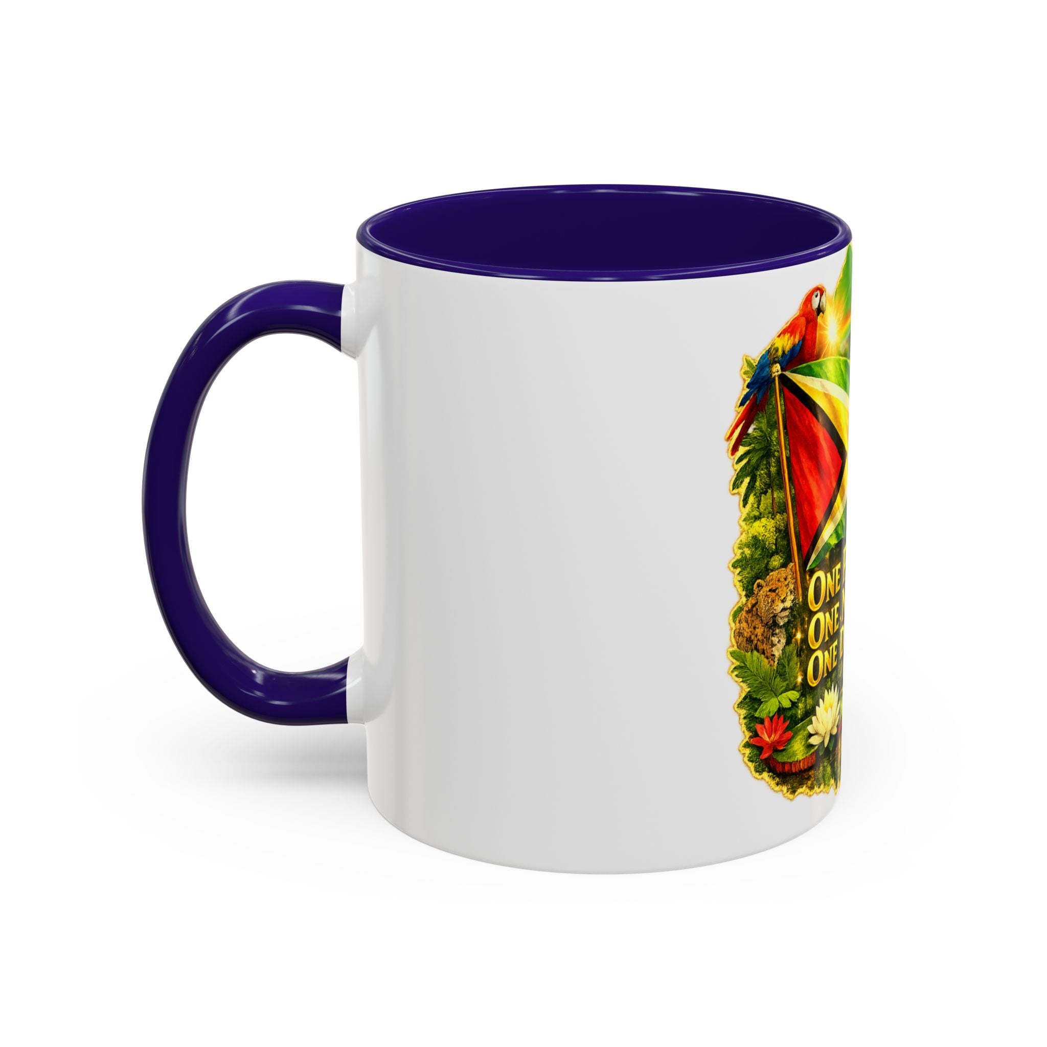 Coffee Mug souvenir that represents Guyana – "One People, One Nation, One Destiny" 11oz/15oz