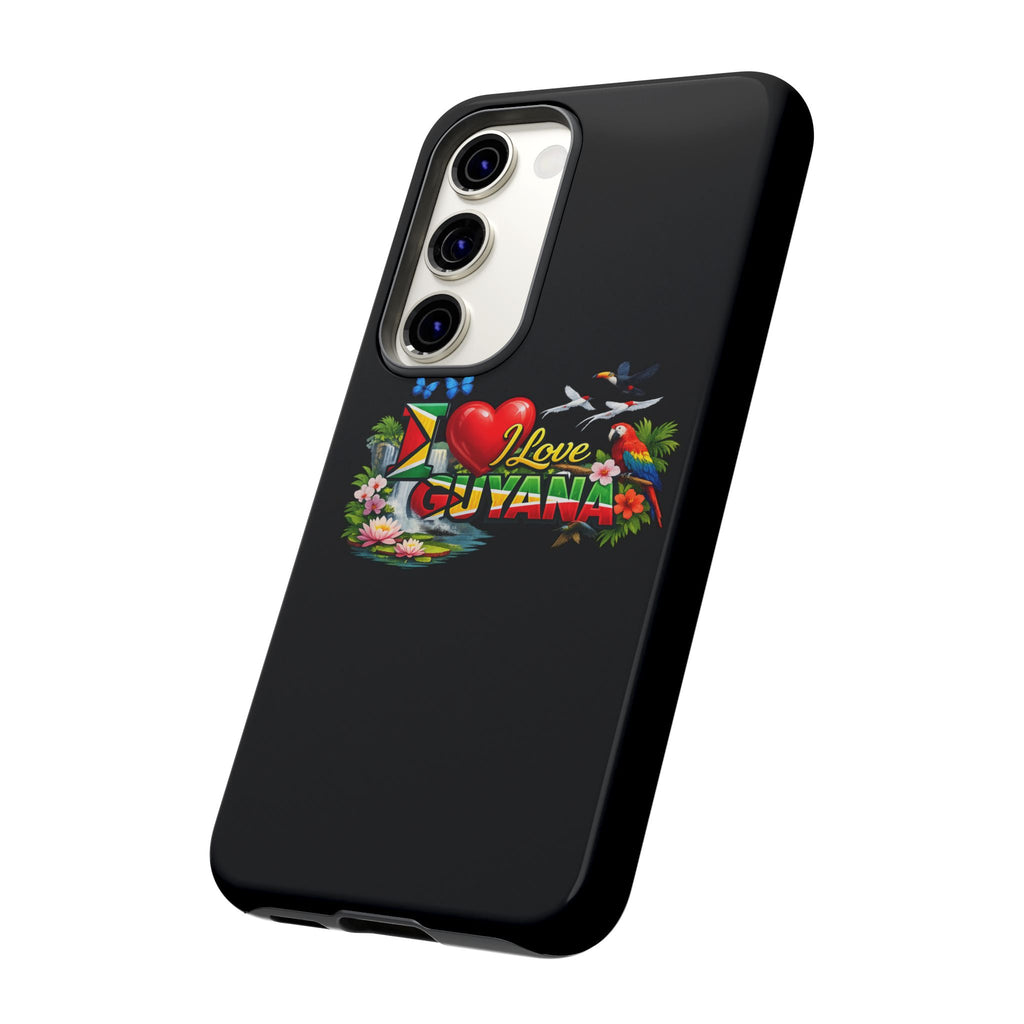 Phone case I Love Guyana Phone Case — Tough Protective Tropical Flag Design