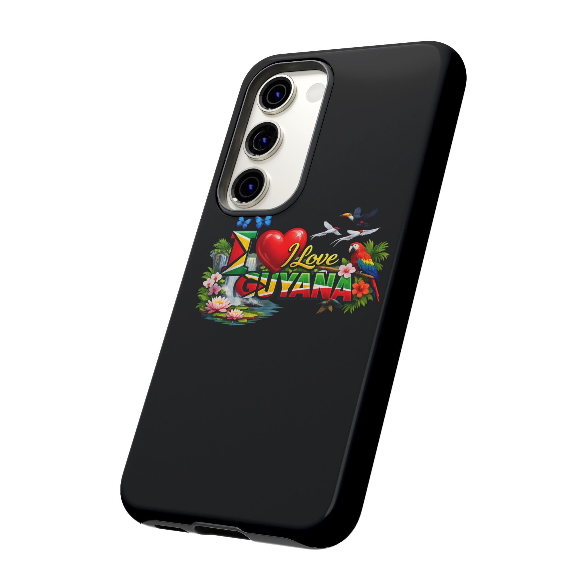 Phone case I Love Guyana Phone Case — Tough Protective Tropical Flag Design