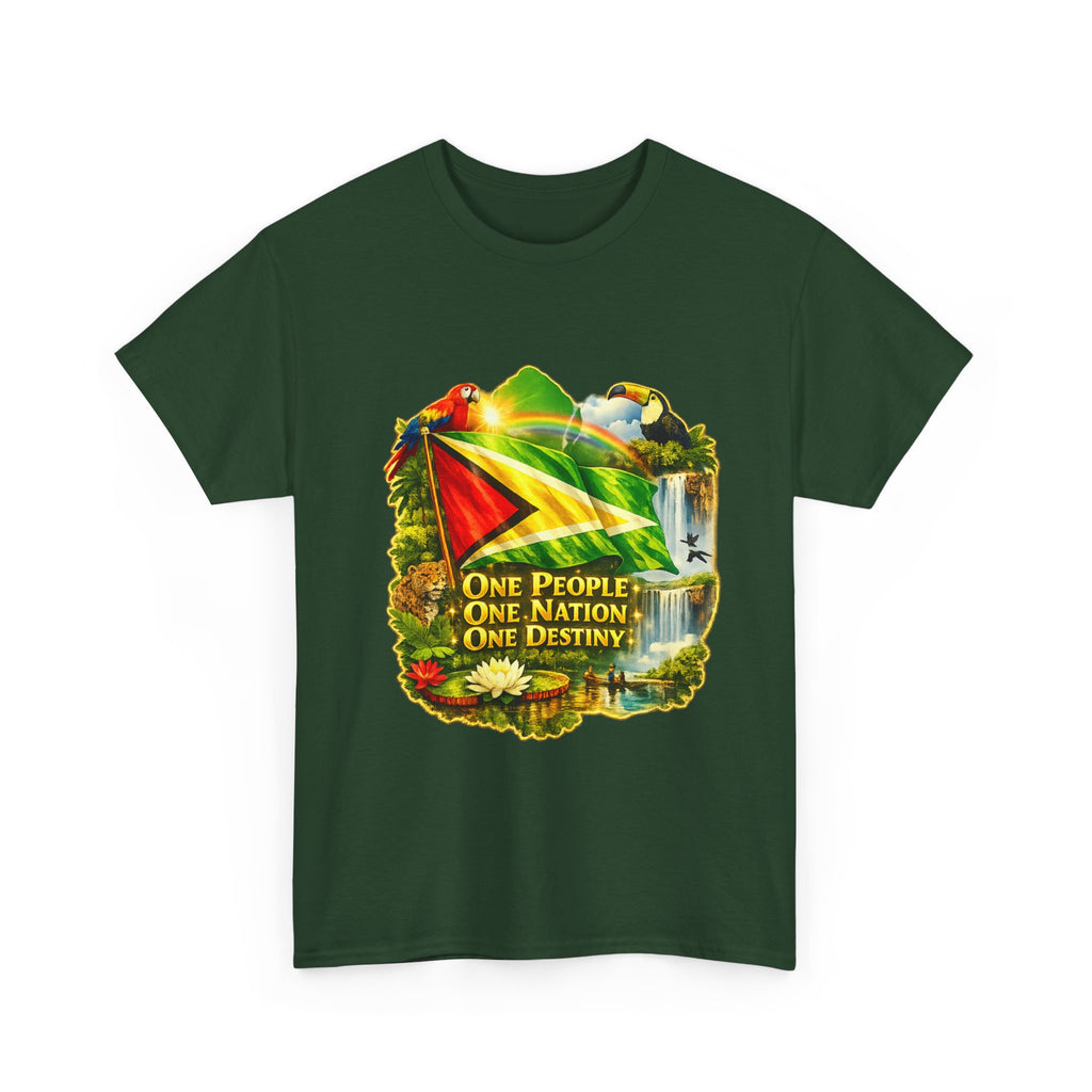 Guyana Flag T-Shirt  unisex – "One People, One Nation, One Destiny" Patriotic Tee