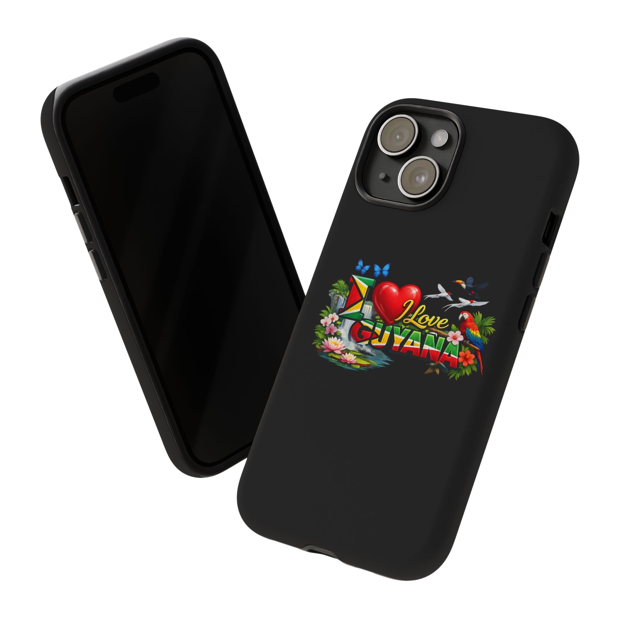 Phone case I Love Guyana Phone Case — Tough Protective Tropical Flag Design