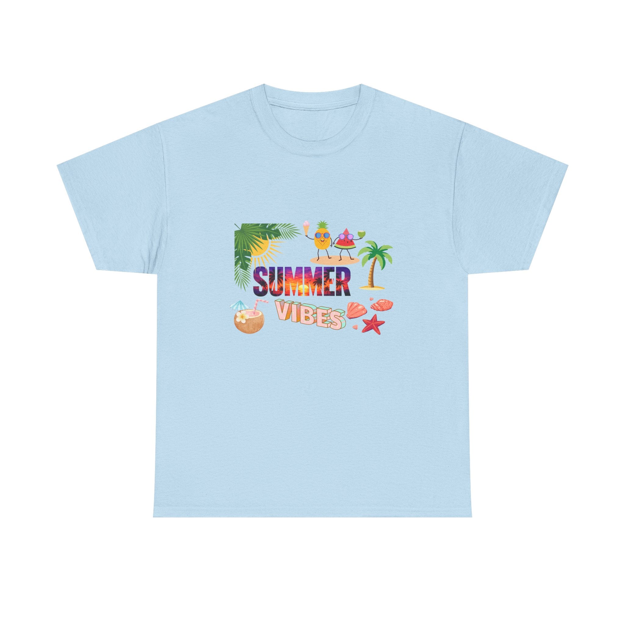 Summer Vibes T-Shirt — Tropical Beach Graphic Tee
