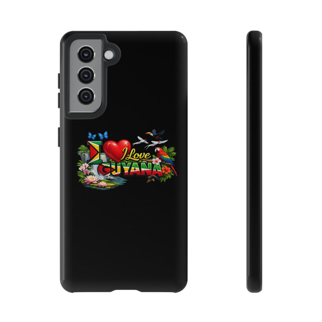 Phone case I Love Guyana Phone Case — Tough Protective Tropical Flag Design