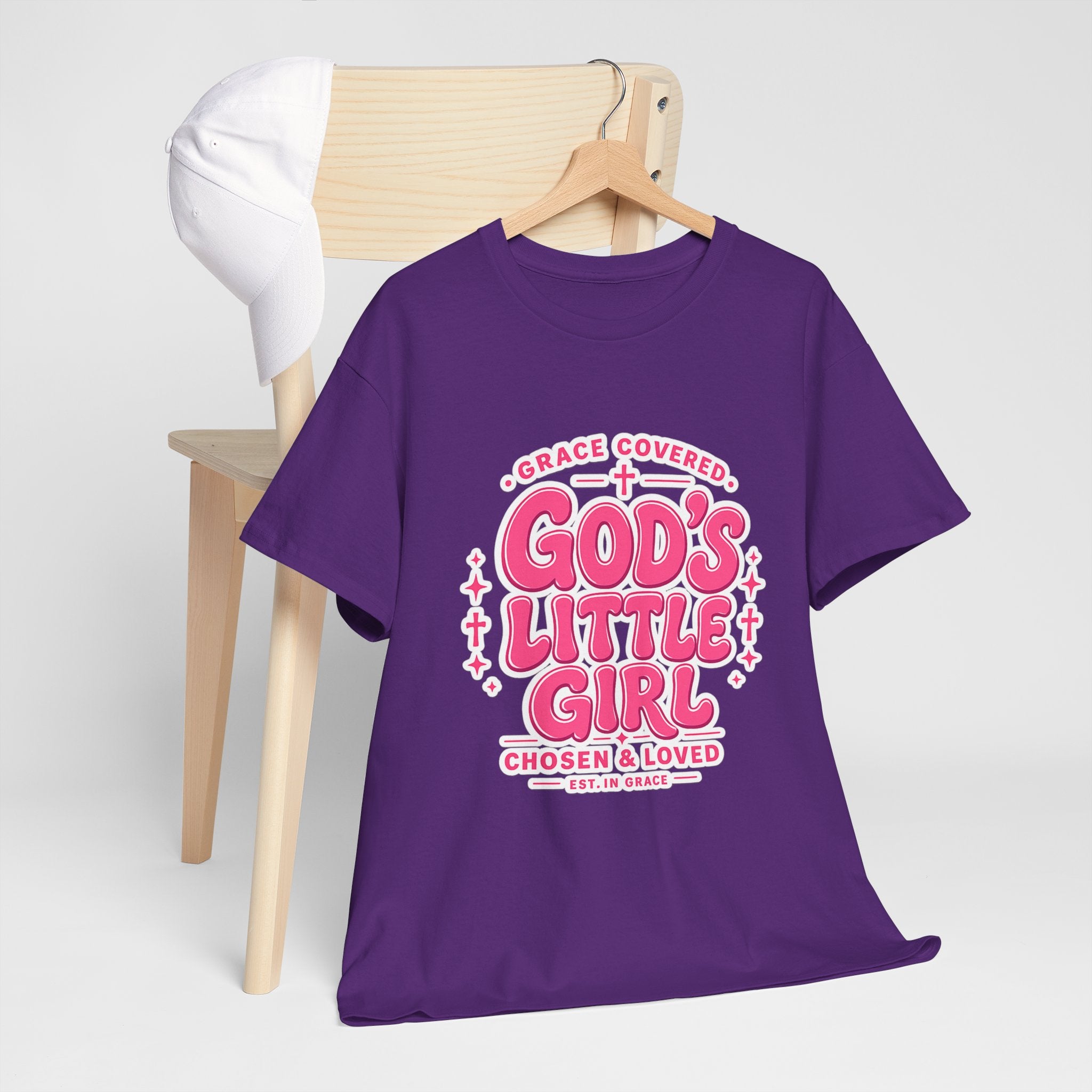 Faith T-Shirt God's Little Girl T-Shirt — Pink Faith Graphic Tee for Girls
