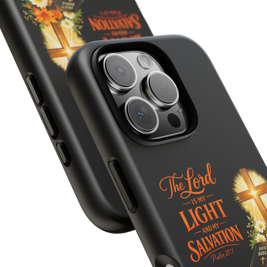 Christian Phone Case — "The Lord Is My Light and My Salvation" Bible Verse Design