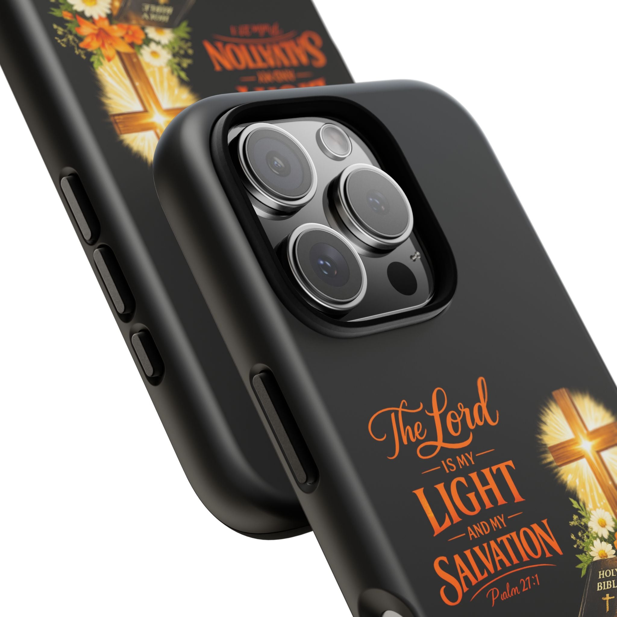Christian Phone Case — "The Lord Is My Light and My Salvation" Bible Verse Design