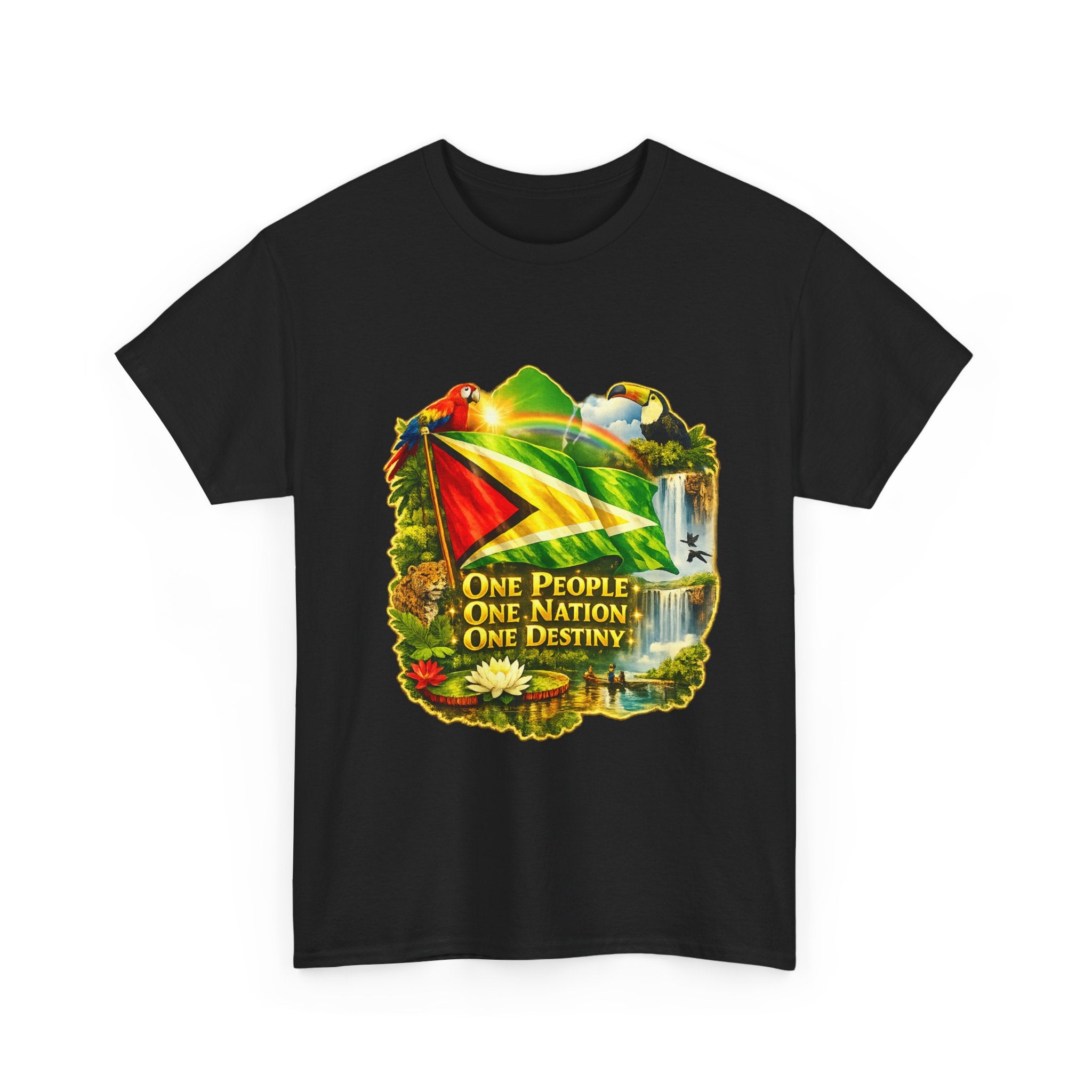 Guyana Flag T-Shirt  unisex – "One People, One Nation, One Destiny" Patriotic Tee