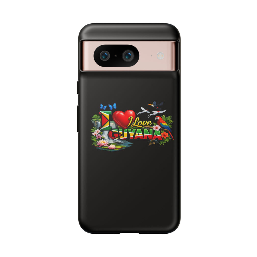 Phone case I Love Guyana Phone Case — Tough Protective Tropical Flag Design