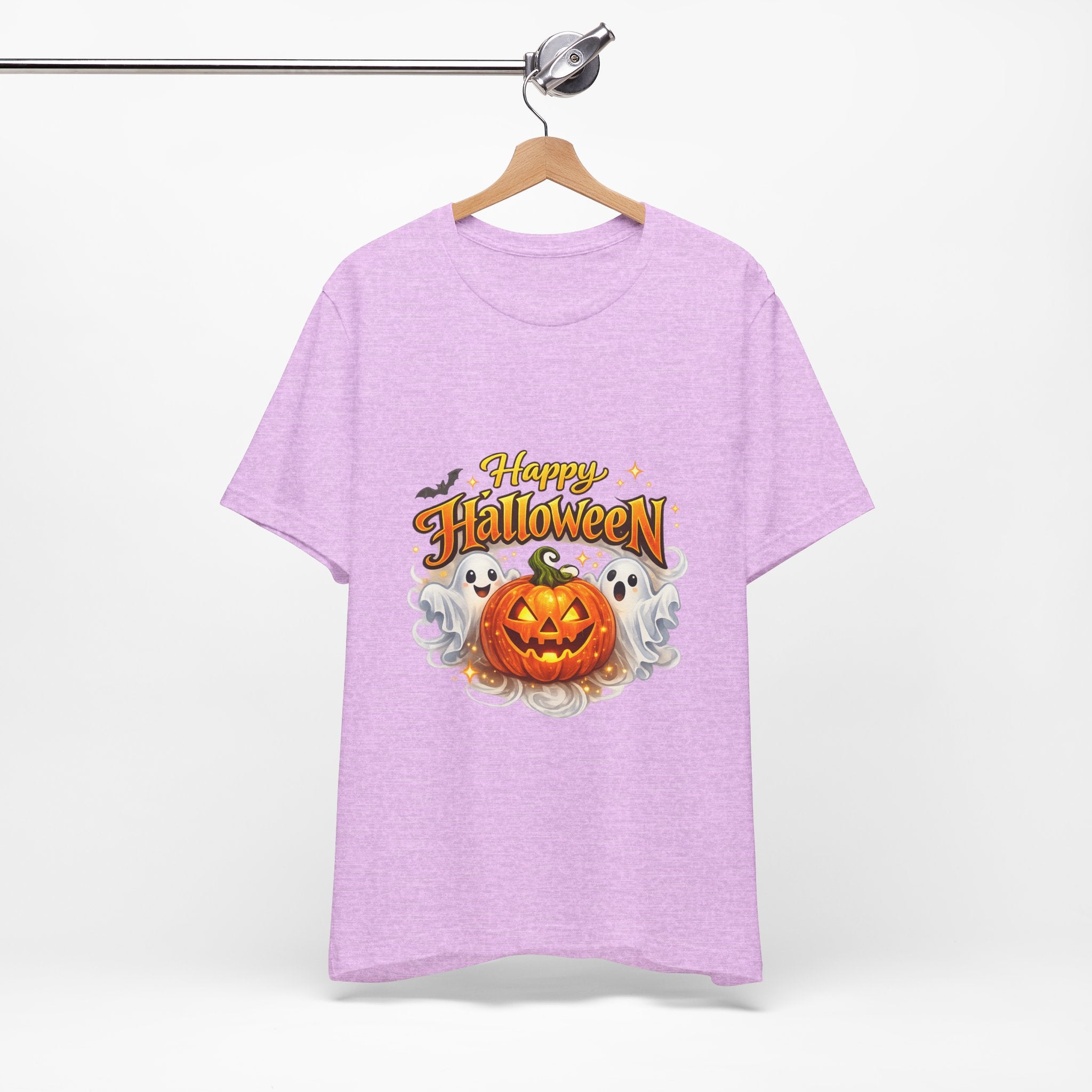 Halloween Pumpkin & Ghosts T-Shirt — "Happy Halloween" Graphic Tee