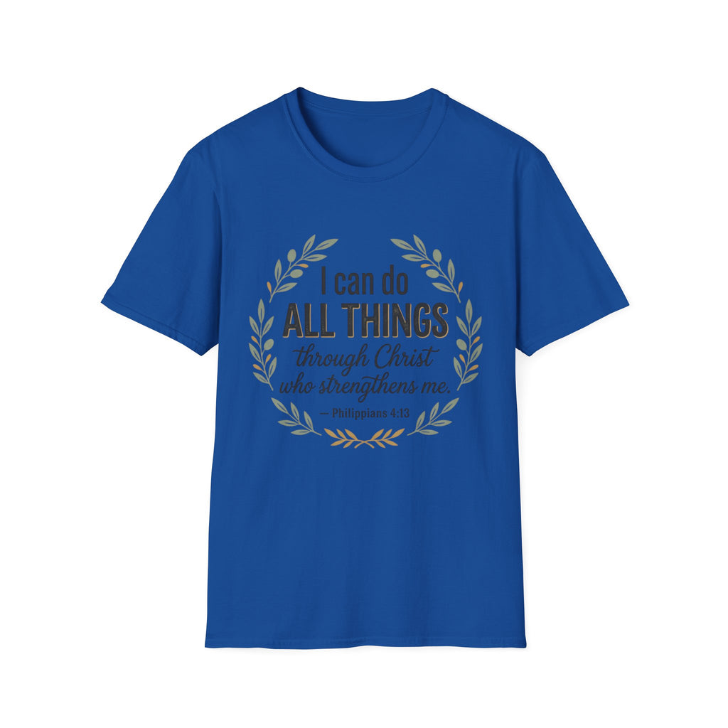 Bible Verses Inspired Tee Shirt — Inspirational Faith Tee with Scripture Text